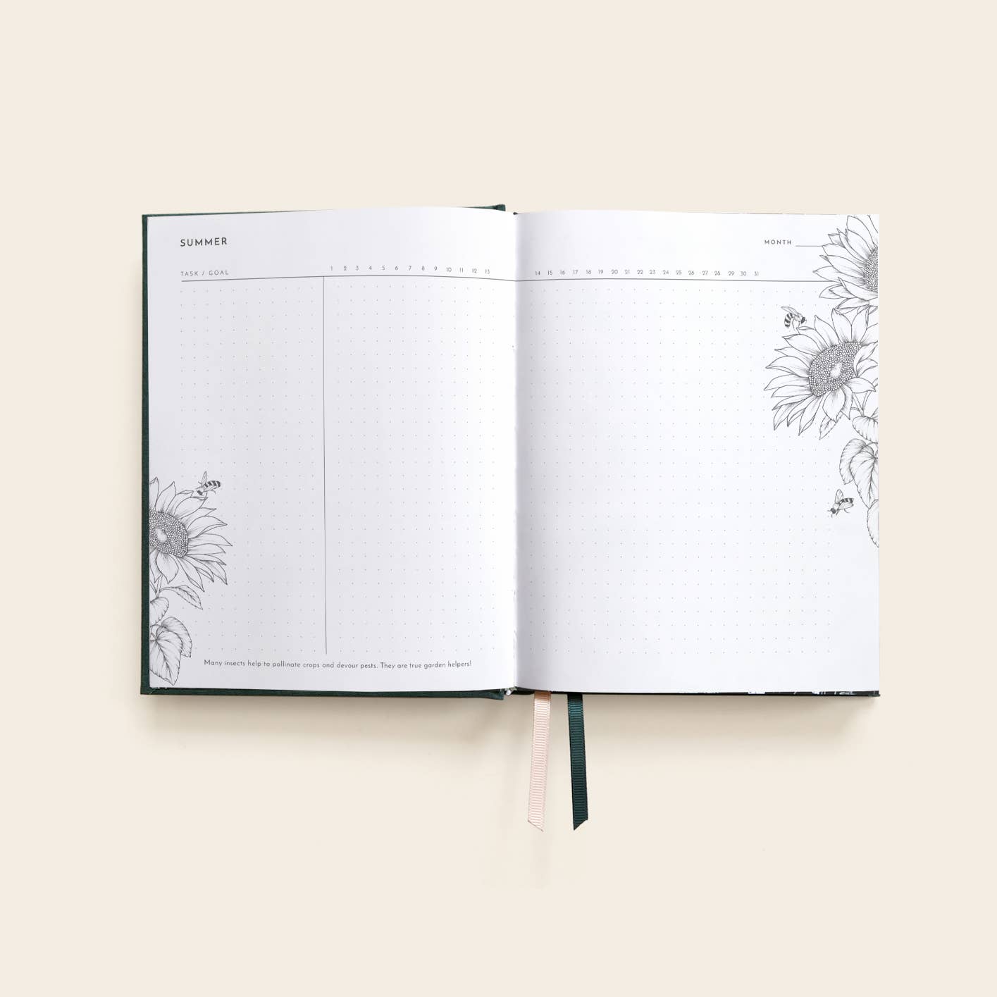 B5 Grow Garden Planner: Forest Green - Typoflora-Rachel The Turtle Journal