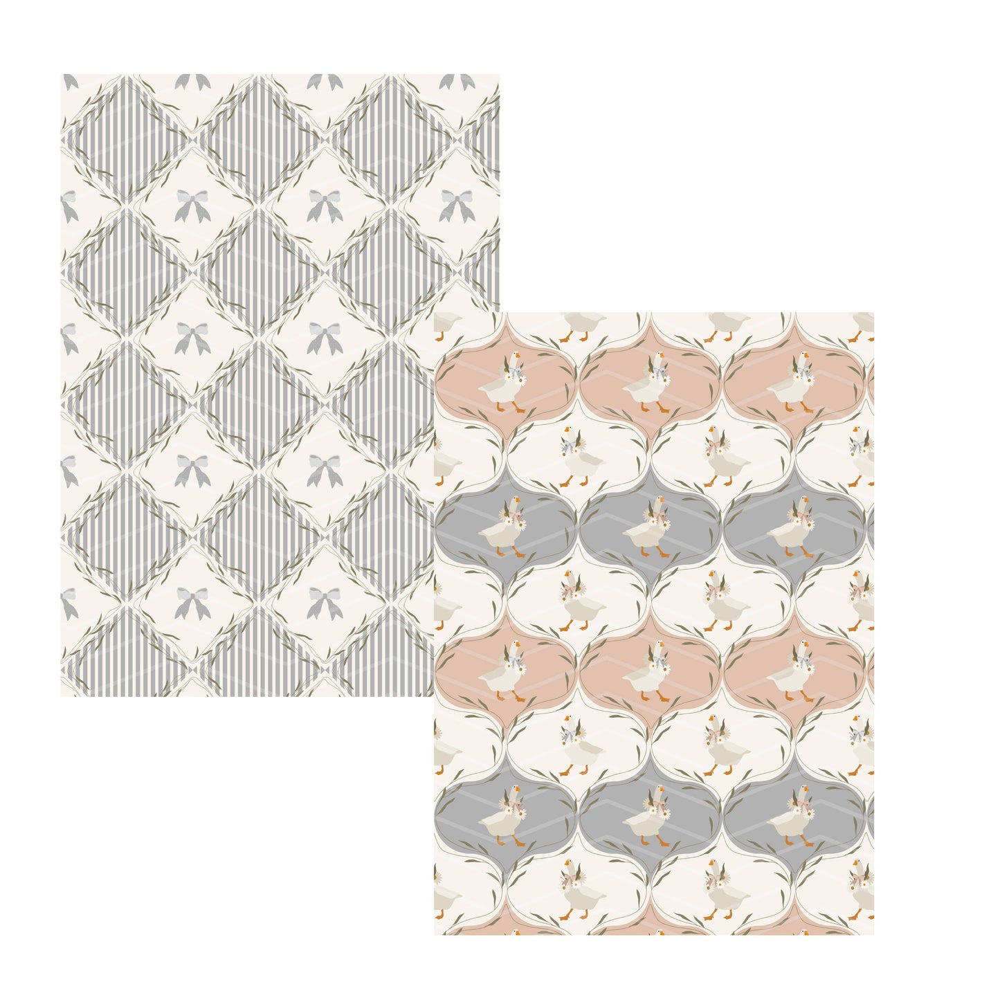 A5 Mother Goose Booklet Scrapbook Patterned Papers - Chapteries from France