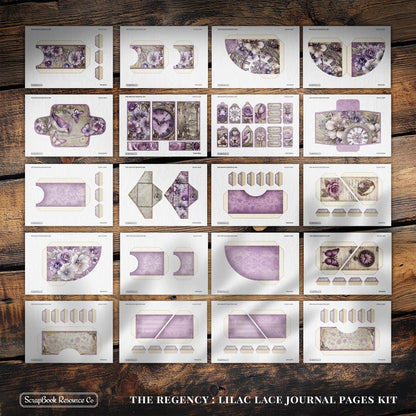"The Regency Lilac Lace" Junk Journal Kit - Scrapbook Resource Co (Make 30 Pages+)-Rachel The Turtle Journal
