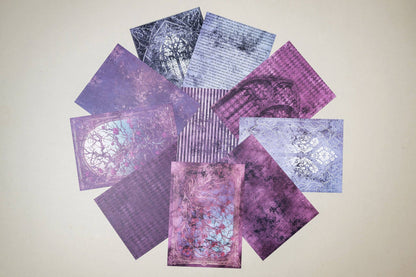 A5 Shabby Gothic Paper Set - Cora Crea Crafts (10 sheets)