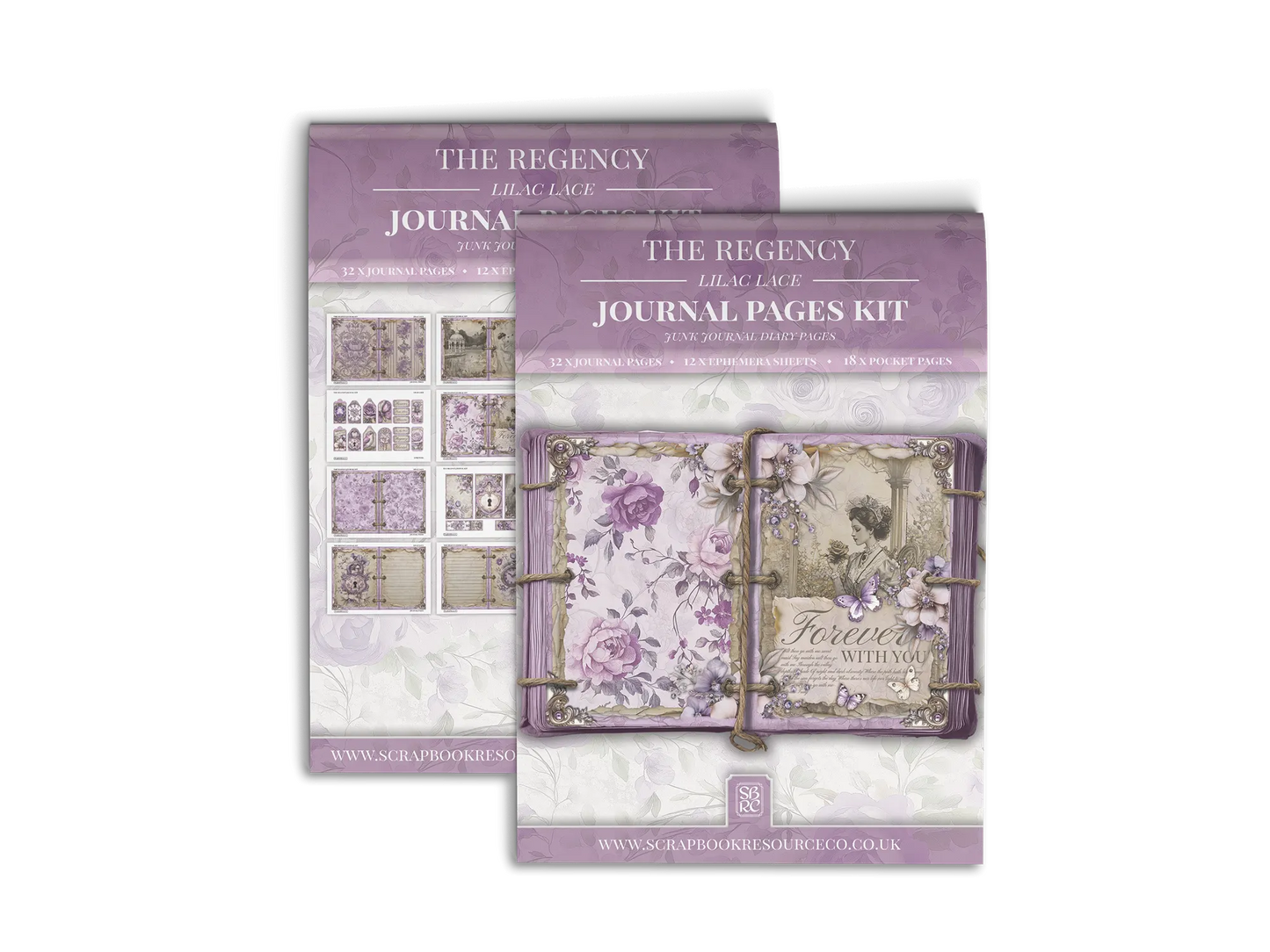 "The Regency Lilac Lace" Junk Journal Kit - Scrapbook Resource Co (Make 30 Pages+)