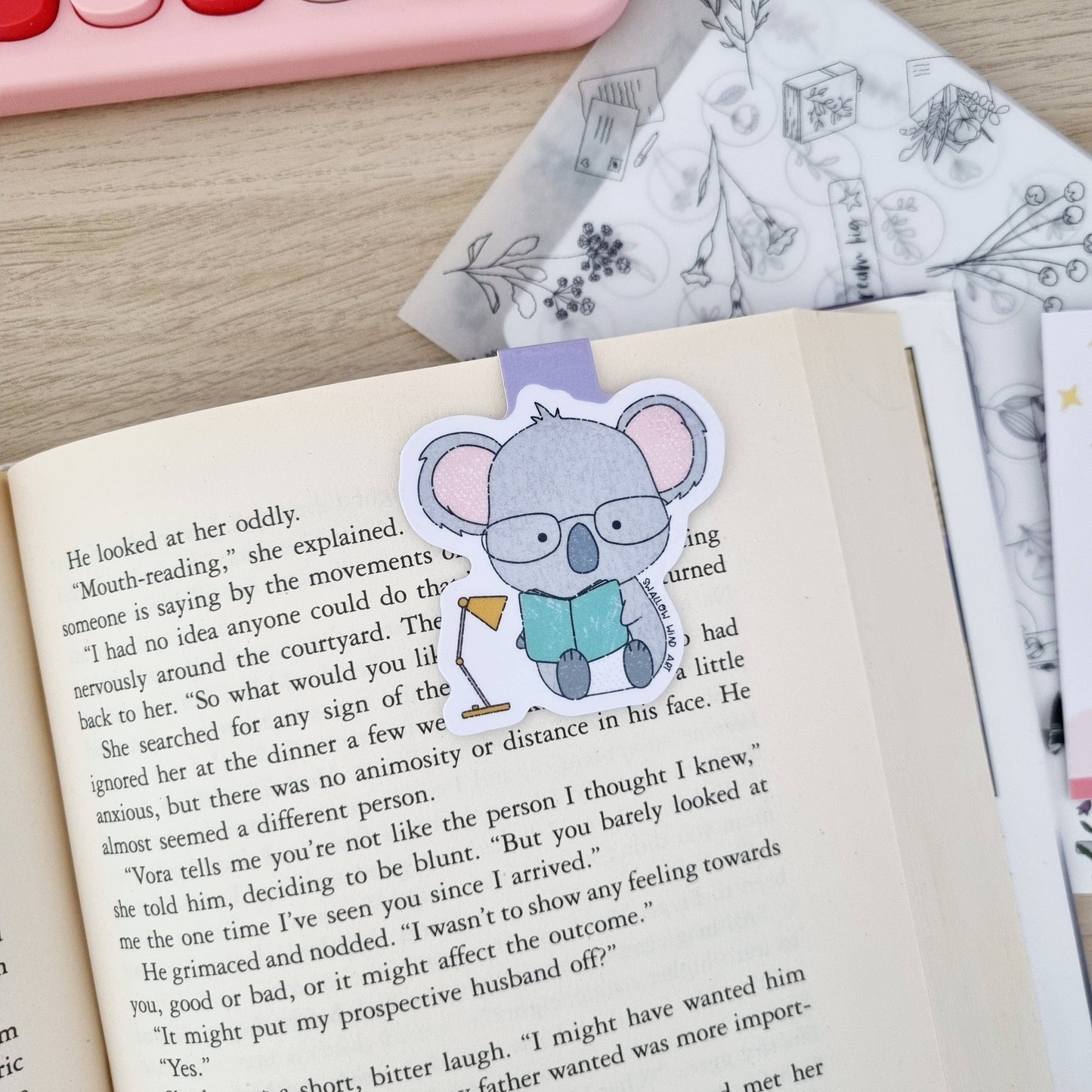 Magnetic Bookmark - Koala Study Buddy (1 piece) Swallow Wind Art