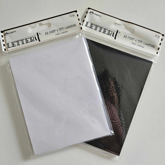 Black and White Cardstock Cardmaking Mixed Sizes Tags Gift Tags Crafting Sentiment Cardstock and Tag Packs - Letter It Ranger - Aussie Paper Crafting - The Turtle Journal