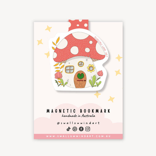 Magnetic Bookmark - Mushroom House (1 piece) Swallow Art Wind