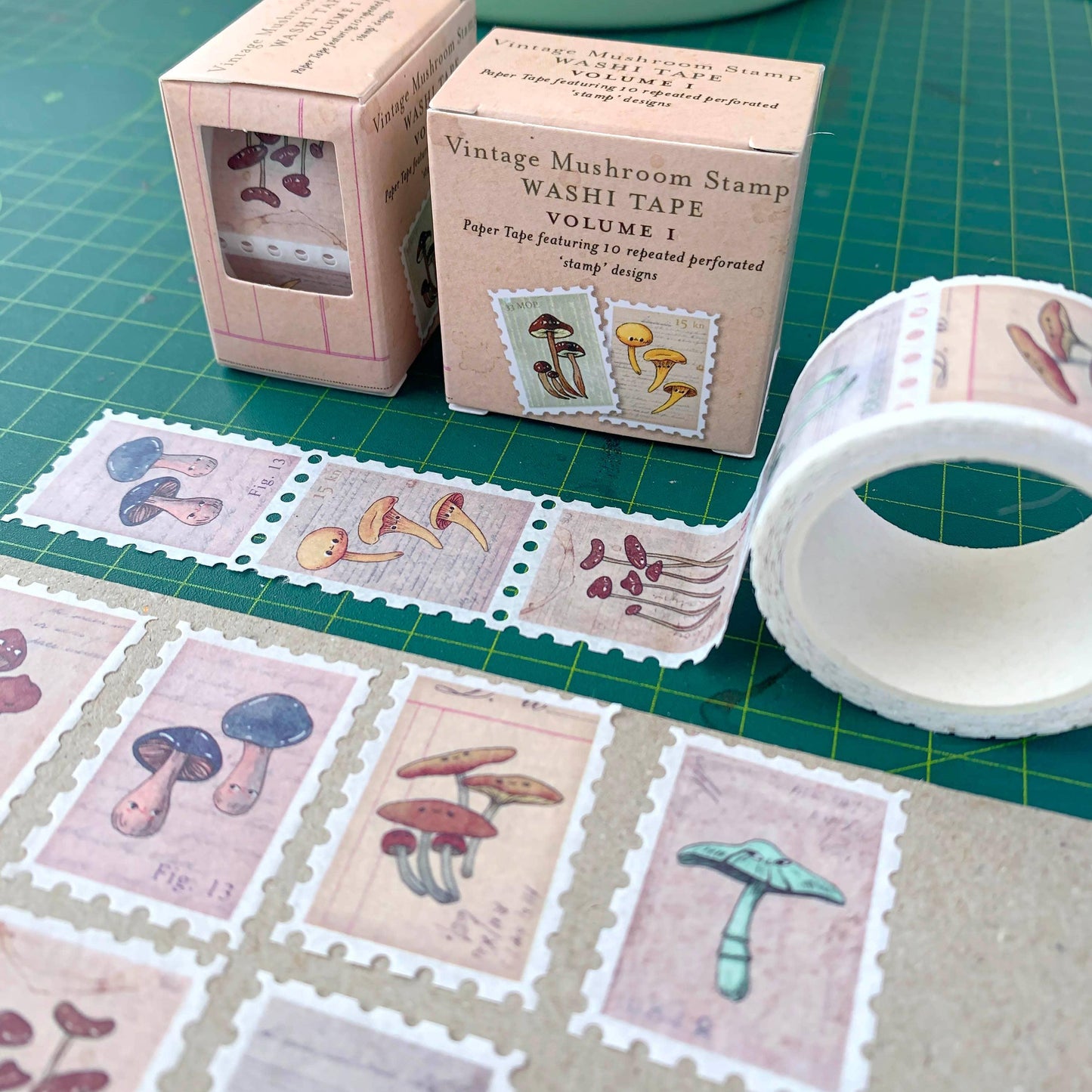 Vintage Mushroom Volume I - Stamp Washi Tape-Rachel The Turtle Journal
