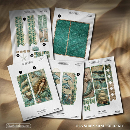 Sea Siren Mini Folio Kit - Scrapbook Resource Co