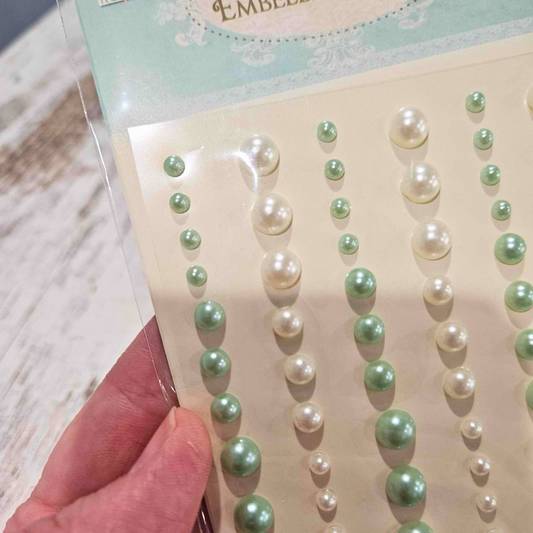 Clearance: 3D Half Pearl Sticker Sheet