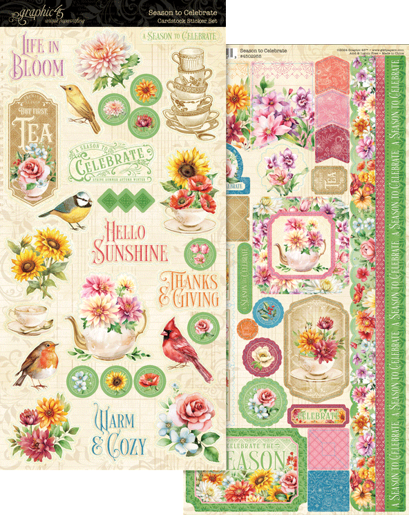 Season to Celebrate - Sticker Set - Graphic 45-Rachel The Turtle Journal