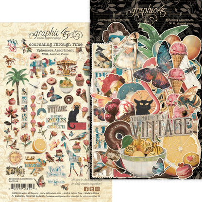 Journaling Through Time - Ephemera Set - Graphic 45-Rachel The Turtle Journal