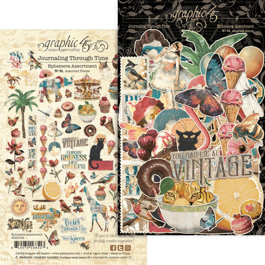 Journaling Through Time - Ephemera Set - Graphic 45-Rachel The Turtle Journal