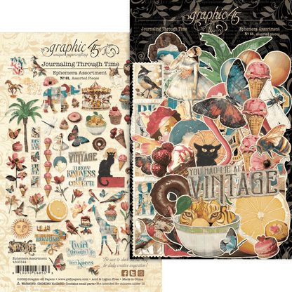 Journaling Through Time - Ephemera Set - Graphic 45-Rachel The Turtle Journal