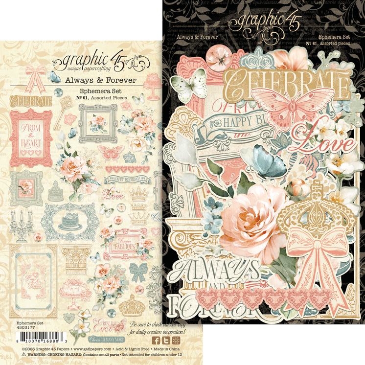 Always & Forever Ephemera Set - Graphic 45
