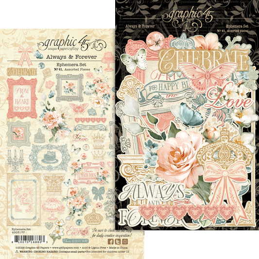Always & Forever Ephemera Set - Graphic 45