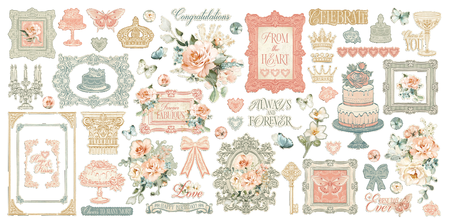 Always & Forever Ephemera Set - Graphic 45
