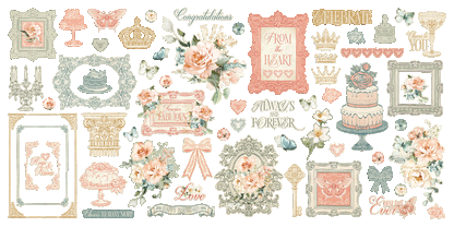 Always & Forever Ephemera Set - Graphic 45