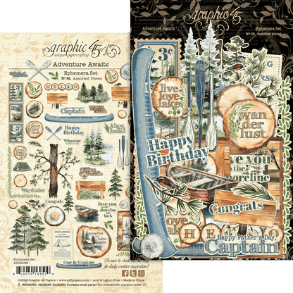 Adventure Awaits Ephemera Set - Graphic 45
