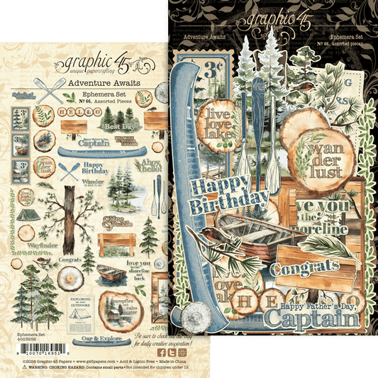 Adventure Awaits Ephemera Set - Graphic 45