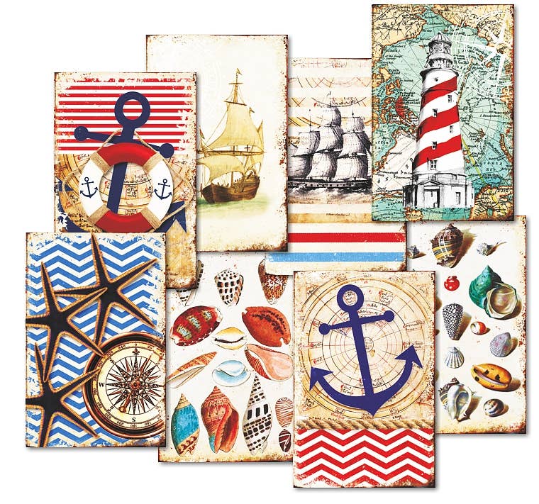 By The Sea - MINI Scrapbook Paper - from Poland