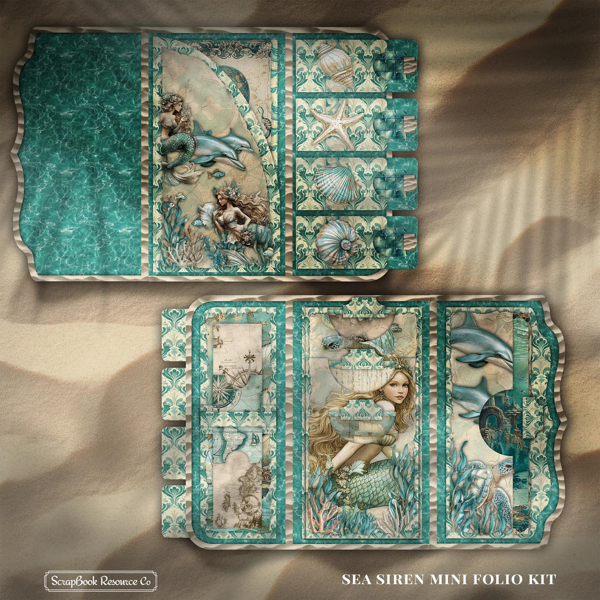 Sea Siren Mini Folio Kit - Scrapbook Resource Co