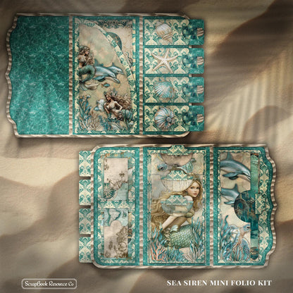 Sea Siren Mini Folio Kit - Scrapbook Resource Co