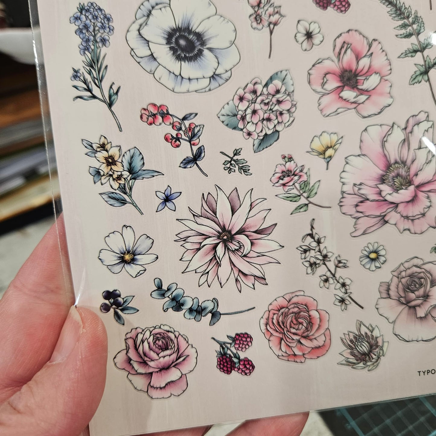 Spring Flower Lovers Sticker Set - Typoflora (1 sheet)