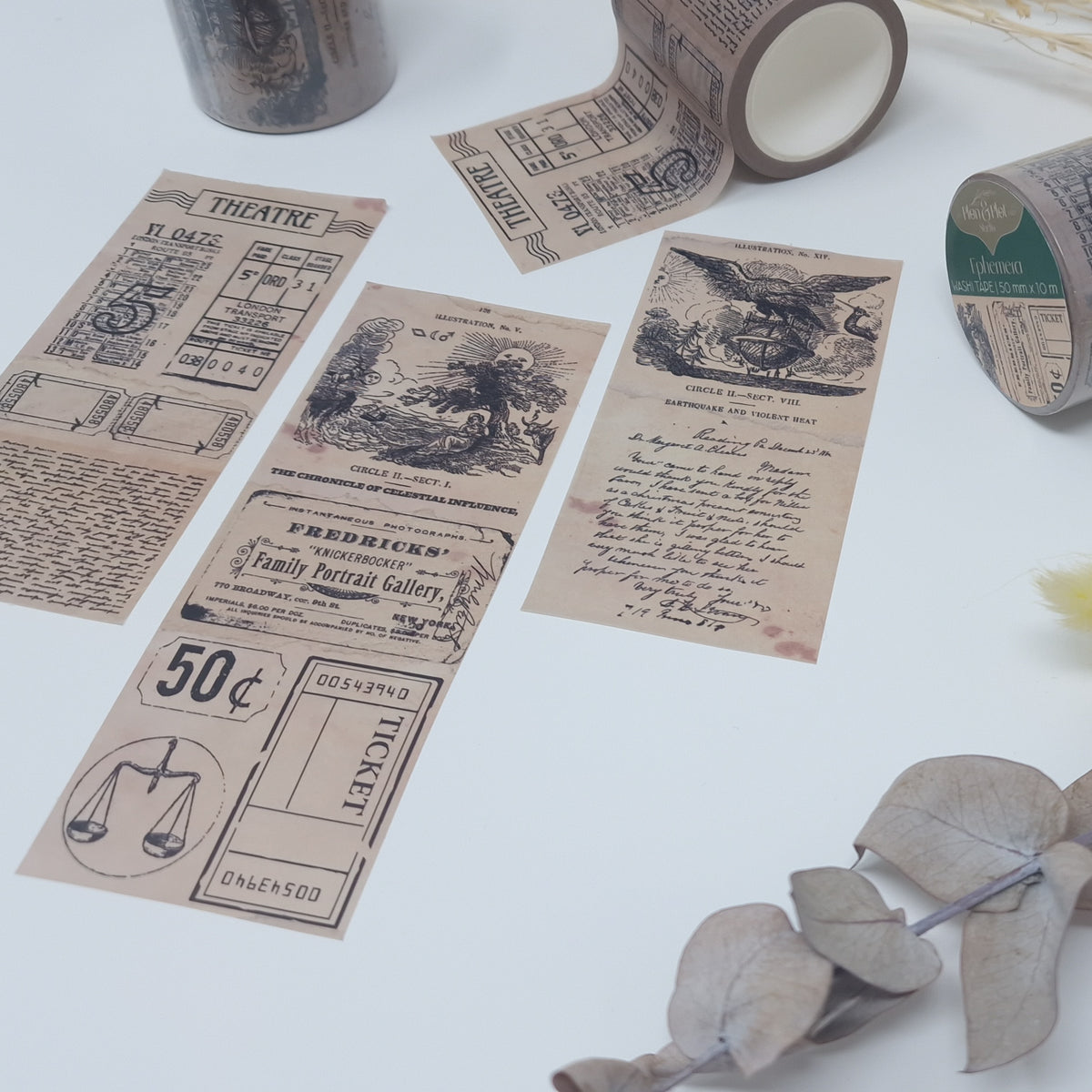 Ephemera Wide Washi Tape Roll (10m long) Plan and Plot Studio