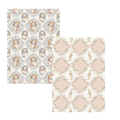 A5 Mother Goose Booklet Scrapbook Patterned Papers - Chapteries from France