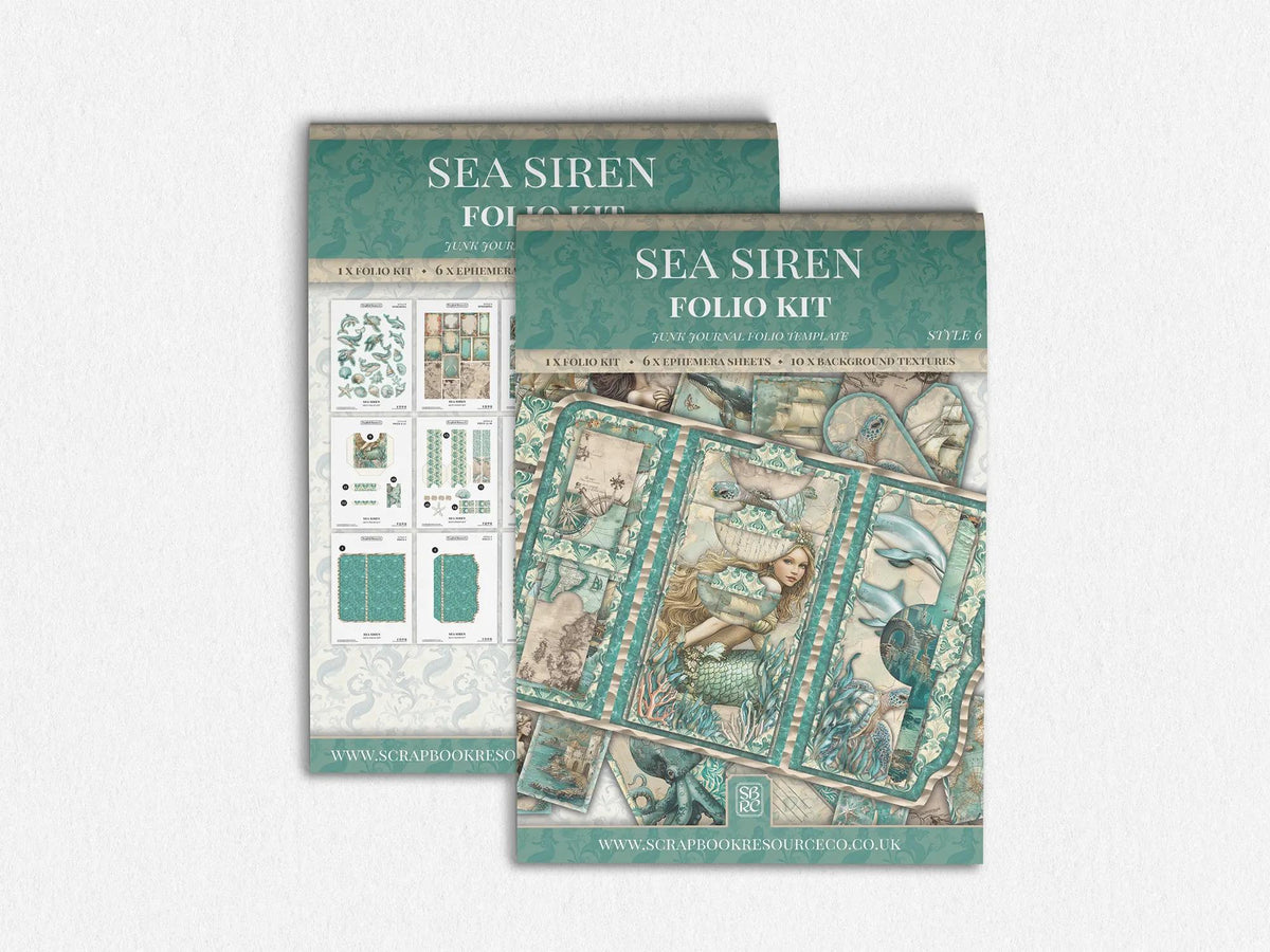 Sea Siren Mini Folio Kit - Scrapbook Resource Co