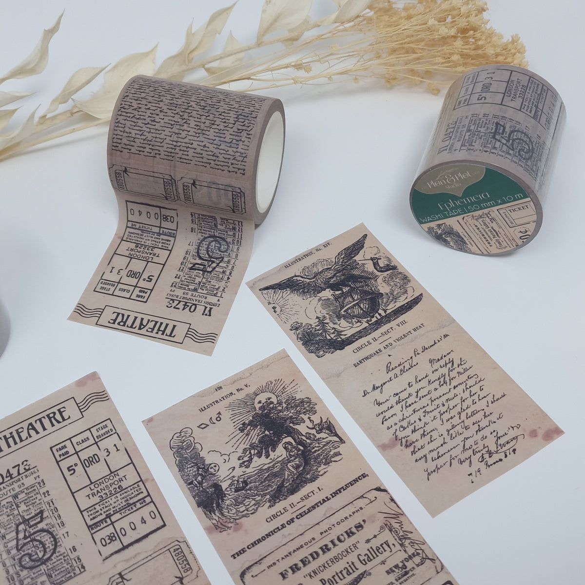 Ephemera Wide Washi Tape Roll (10m long) Plan and Plot Studio