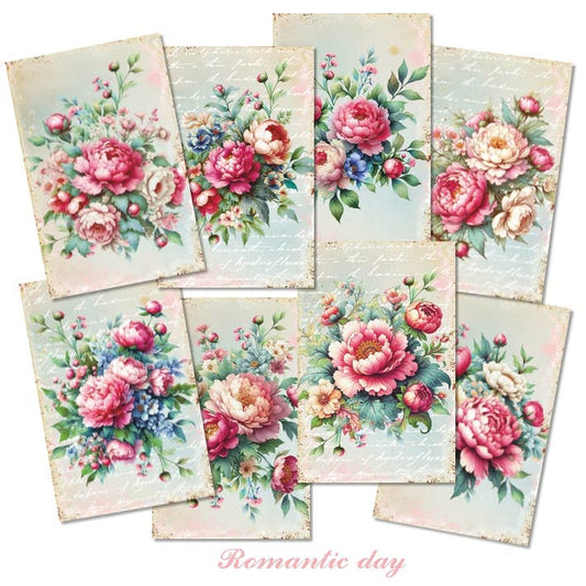 Romantic day- MINI Scrapbook Paper-Rachel The Turtle Journal