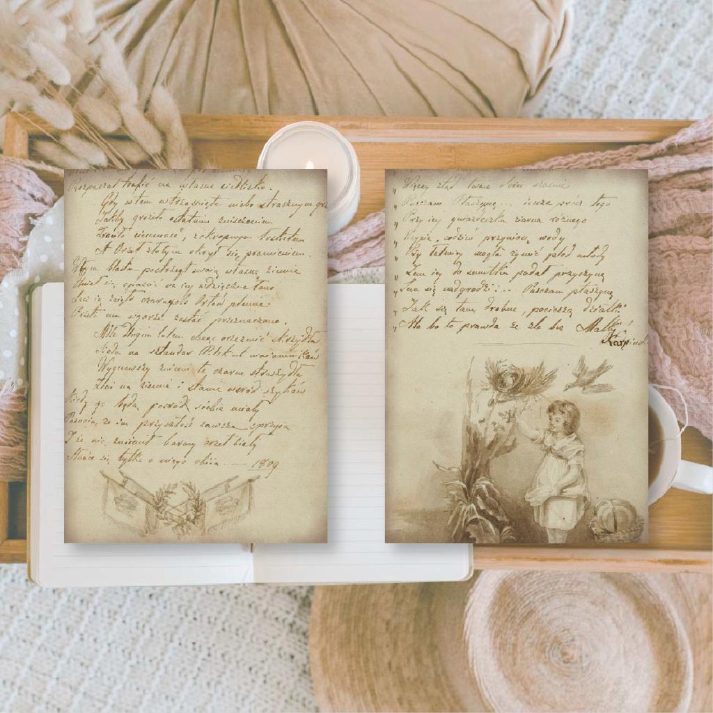 Old Diary Small Ephemera Paper (24 pieces) - Plan & Plot Studio-Rachel The Turtle Journal