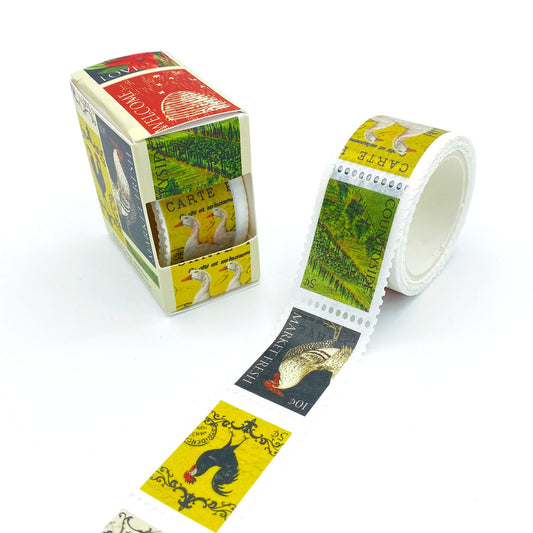 Perforated Postage Stamp Washi Tape Countryside - 49 and Market