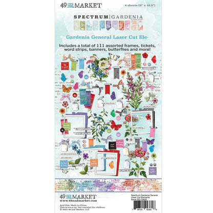 Die-cut Cardstock Embellishments Gardenia - 49 and Market - Rachel The Turtle Journal -  - Australian Junk Journaling Scrapbooking Supplies