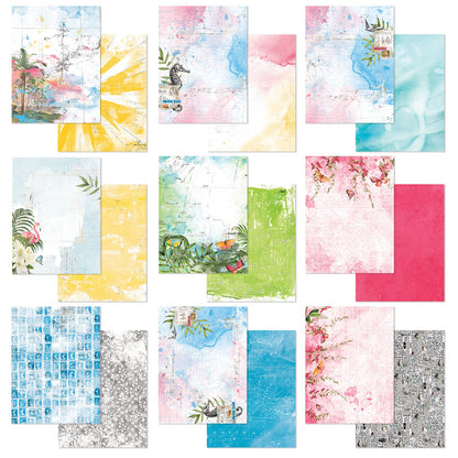 A5 Patterned Paper Vintage Artistry Sunburst 6" x 8" - 49 and Market-A5 Patterned Paper Vintage Artistry Sunburst 6" x 8" - 49 and Market Aussie Paper Crafting - The Turtle Journal-Rachel The Turtle Journal