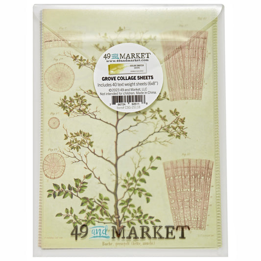 Grove Collage Sheets - 6 x 8 inch Patterned Paper - 49 and Market-Grove Collage Sheets - 6 x 8 inch Patterned Paper - 49 and Market - Aussie Paper Crafting - The Turtle Journal-Rachel The Turtle Journal