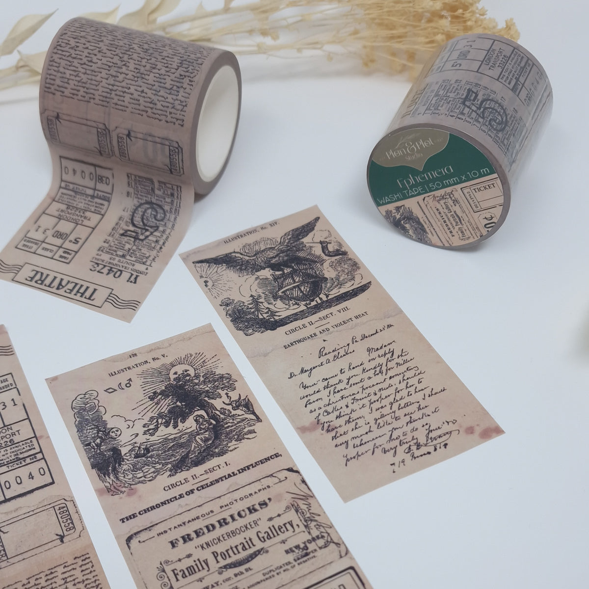 Ephemera Wide Washi Tape Roll (10m long) Plan and Plot Studio