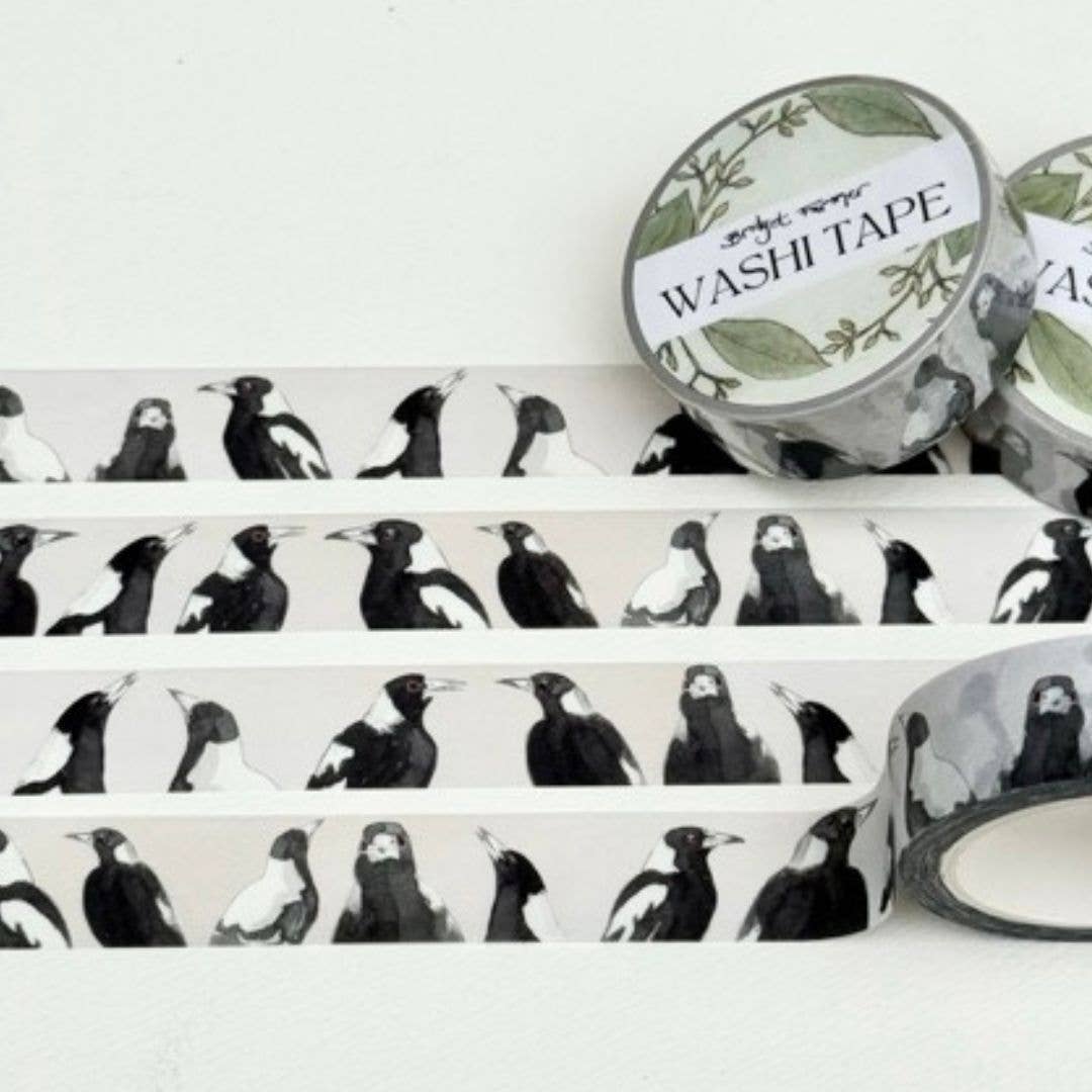 Magpies Washi (15mm width) 10m roll - Bridget Farmer