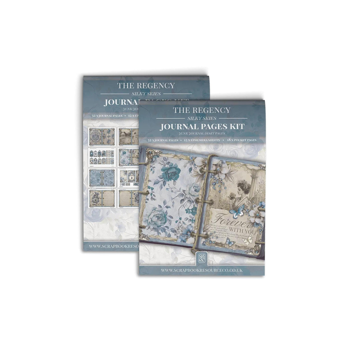 "The Regency Silky Skies" Junk Journal Kit - Scrapbook Resource Co (Make 30 Pages+)-Rachel The Turtle Journal