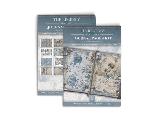 "The Regency Silky Skies" Junk Journal Kit - Scrapbook Resource Co (Make 30 Pages+)