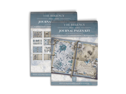 "The Regency Silky Skies" Junk Journal Kit - Scrapbook Resource Co (Make 30 Pages+)