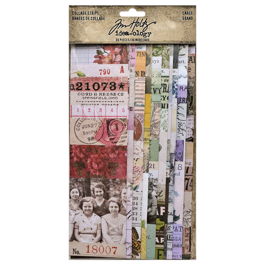 Collage Strips Ephemera Pieces - Tim Holtz Idea-ology (30 large pieces)-Collage Strips Ephemera Pieces - Tim Holtz Idea-ology (30 large pieces) Aussie Paper Crafting - The Turtle Journal-Rachel The Turtle Journal