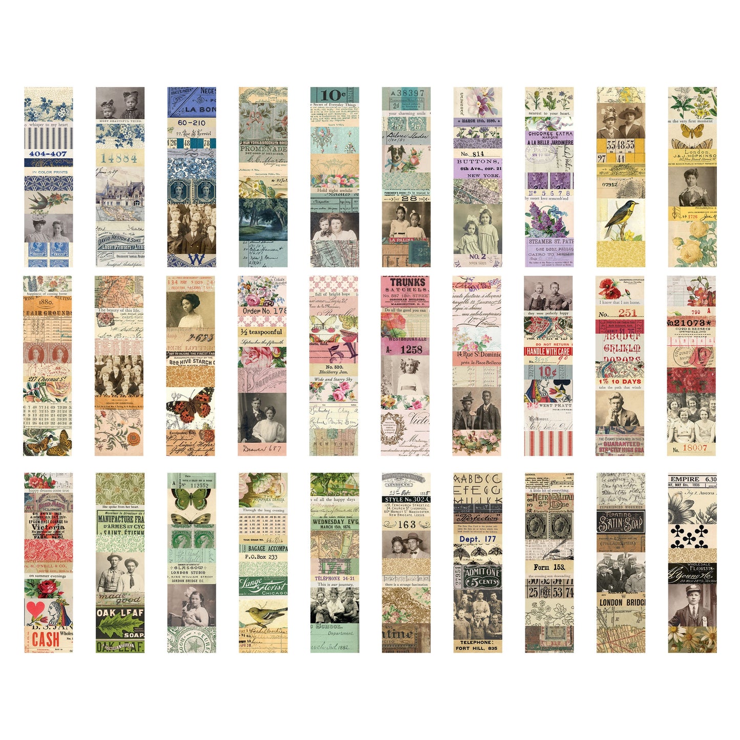Collage Strips Ephemera Pieces - Tim Holtz Idea-ology (30 large pieces)-Collage Strips Ephemera Pieces - Tim Holtz Idea-ology (30 large pieces) Aussie Paper Crafting - The Turtle Journal-Rachel The Turtle Journal