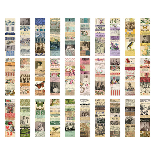 Collage Strips Ephemera Pieces - Tim Holtz Idea-ology (30 large pieces)-Collage Strips Ephemera Pieces - Tim Holtz Idea-ology (30 large pieces) Aussie Paper Crafting - The Turtle Journal-Rachel The Turtle Journal
