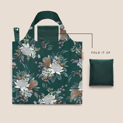 Green Waratah Reusable Bag Craft Gift Tote - Typoflora (1)