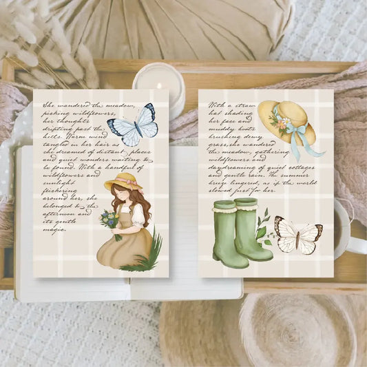 Cottagecore Junk Journaling Ephemera Paper (24 pieces) - Plan & Plot Studio