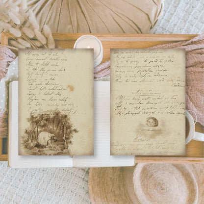 Old Diary Small Ephemera Paper (24 pieces) - Plan & Plot Studio-Rachel The Turtle Journal