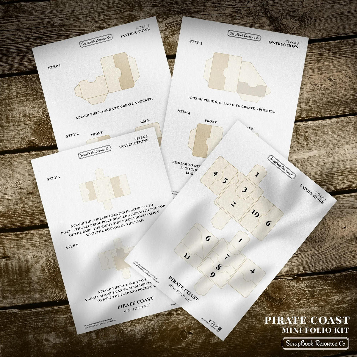 The Pirate Coast Mini Folio Kit - Scrapbook Resource Co