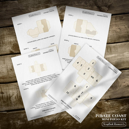 The Pirate Coast Mini Folio Kit - Scrapbook Resource Co