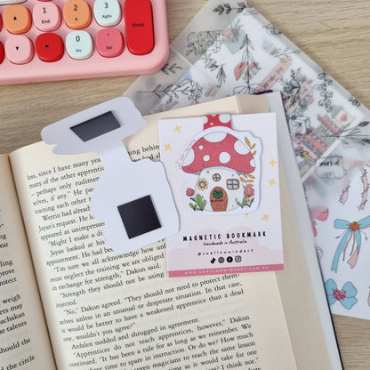Magnetic Bookmark - Mushroom House (1 piece) Swallow Art Wind