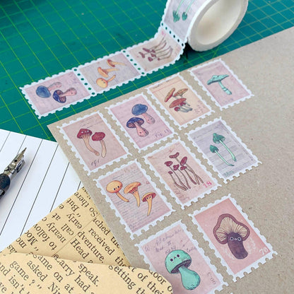 Vintage Mushroom Volume I - Stamp Washi Tape-Rachel The Turtle Journal